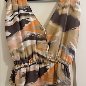 INTERMIX Multicolor Abstract Blouse